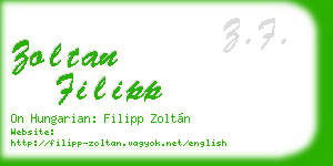 zoltan filipp business card